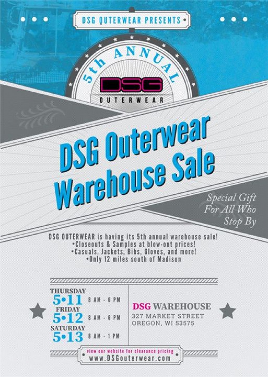 5th Annual DSG Outerwear Warehouse Sale
