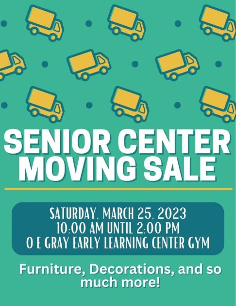Senior Center Moving Sale