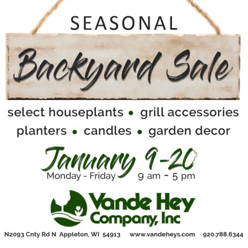 Vande Hey Company Backyard Sale