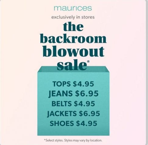Passion for Fashion Backroom Blowout Sale