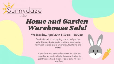 Sunnydaze Warehouse Sale