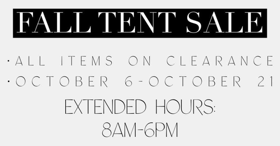R and R Flooring and Furniture Fall Tent Sale